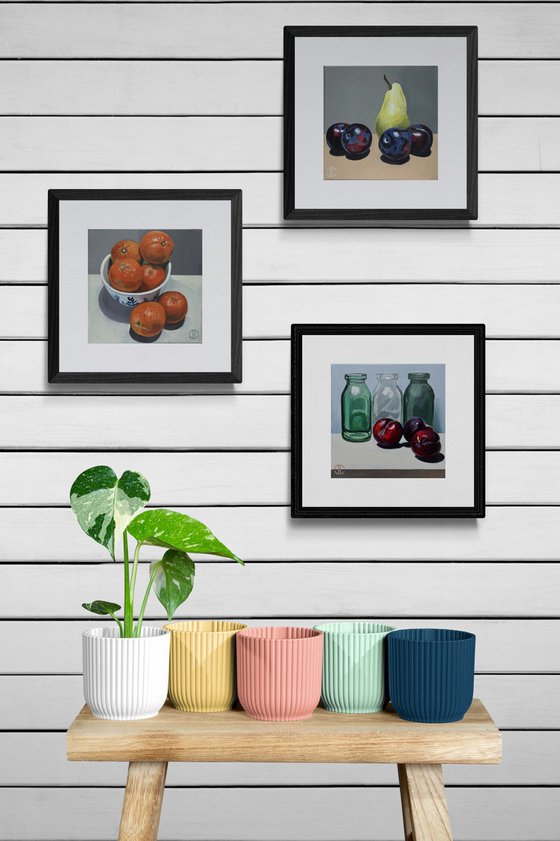 contempory glass fruit