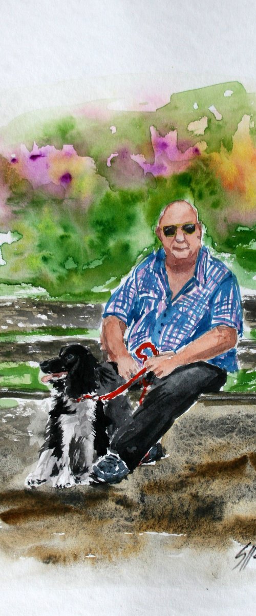 Walking the dog III by Salana Art / Svetlana Samovarova