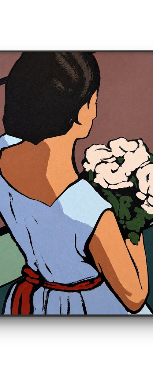 Woman after Date Small Original Painting by Daria Baklykova