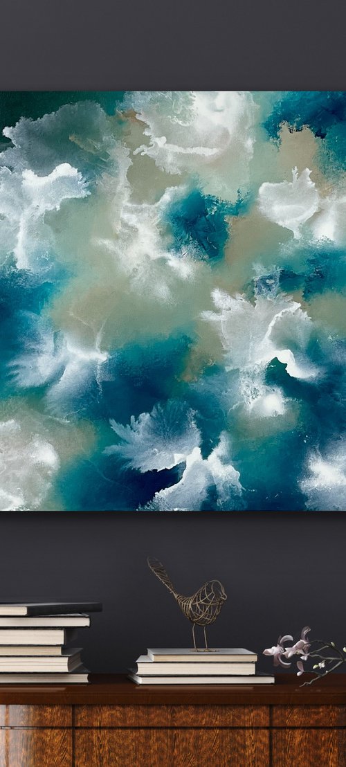 Delightful company - Abstract - 60cm x 50cm by Jonesy