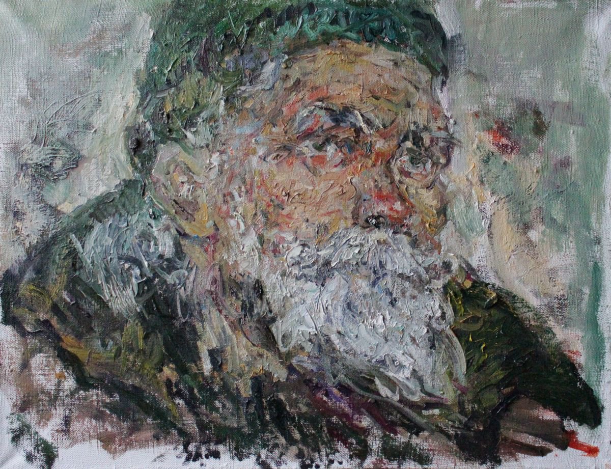 portrait of a fisherman. by Aleksandra Kodentceva
