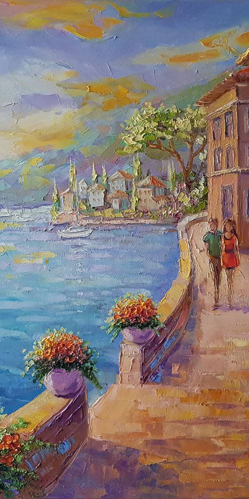 City by the sea by Mary Voloshyna