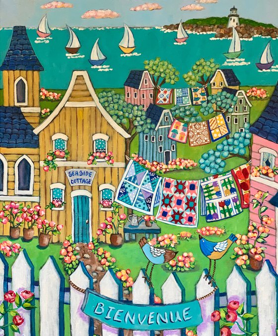 Seaside Cottage and Quilts