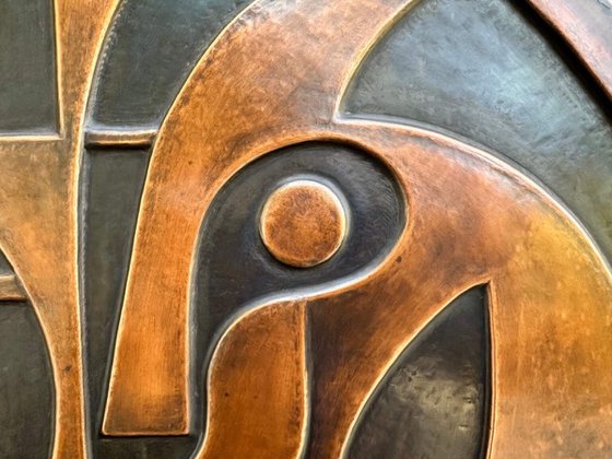 "Echo of Deco" Copper Wall Relief