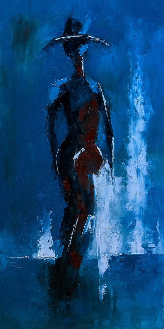 Abstract woman figure. Figurative art
