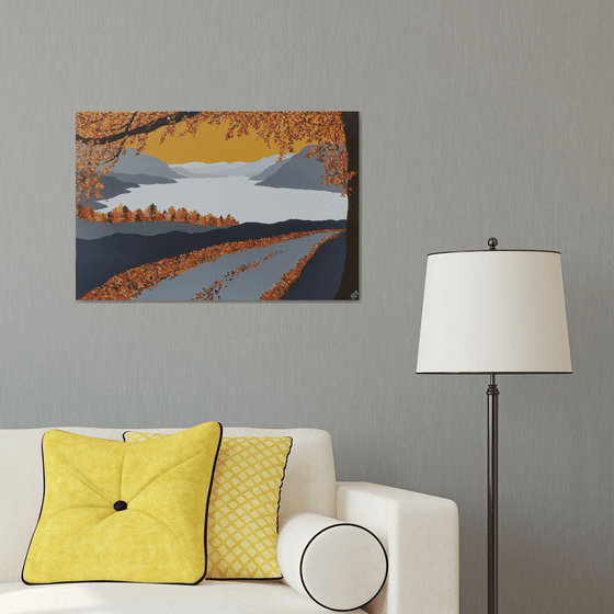 Golden leaves above Ullswater, The Lake District