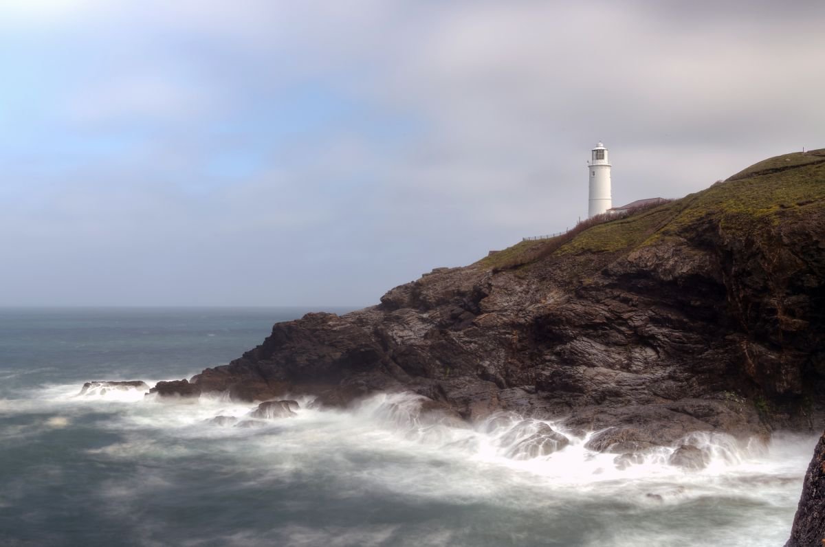 Photorealistic Landscape Photograph By Paul Nash, 24 X 16", Trevose Lighthouse, Original Artwork