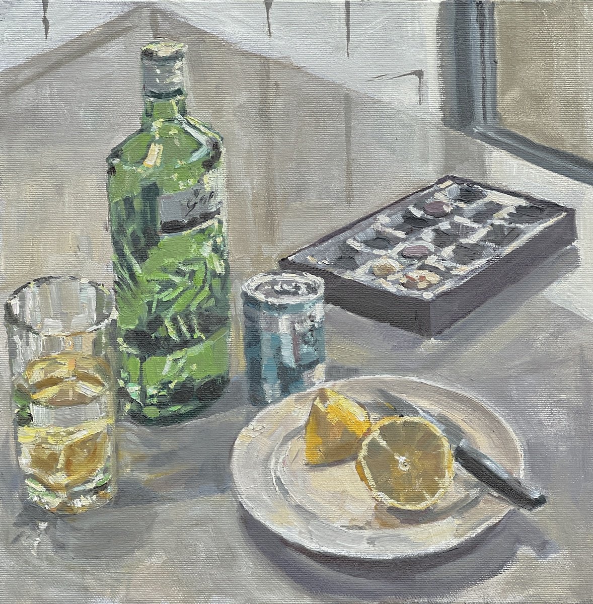 Gin and tonic with chocolates by Louise Gillard