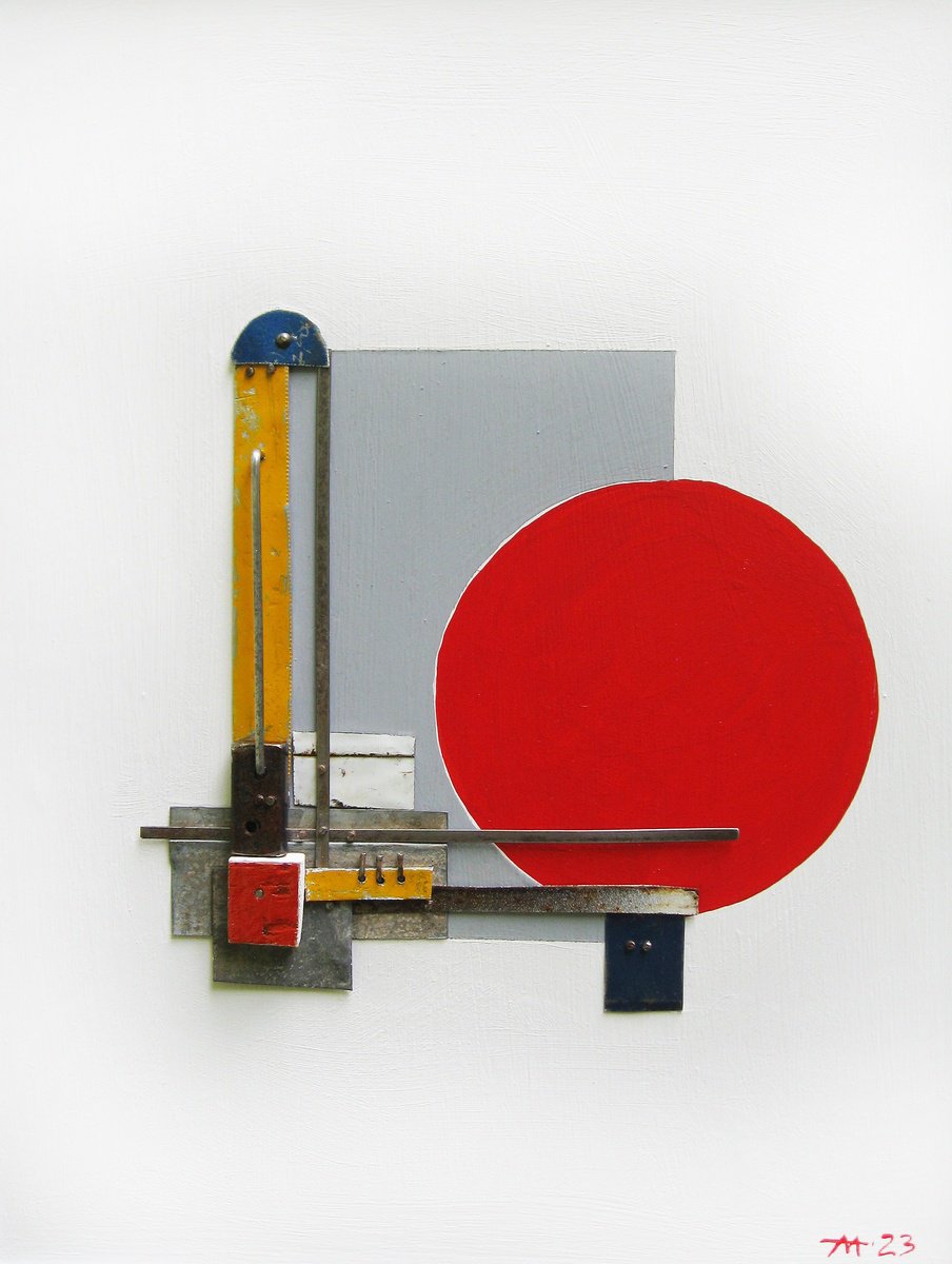 Geometric Abstract Painting By Mark Mazurczyk, 10 X 13", Hku. 22, Original Artwork