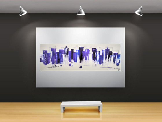 Blue Skyline - Original Painting - Abstract Painting - Acrylic Painting - Canvas Art - Wall art - ready to hang