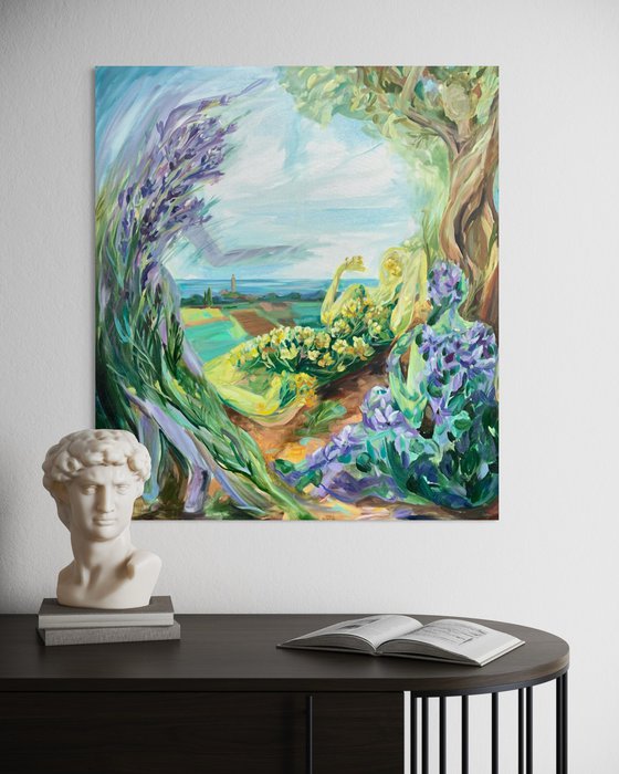 "Istrian Fairies» woman embodied in Herbs.