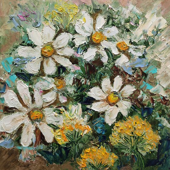 Field Daisies Painting