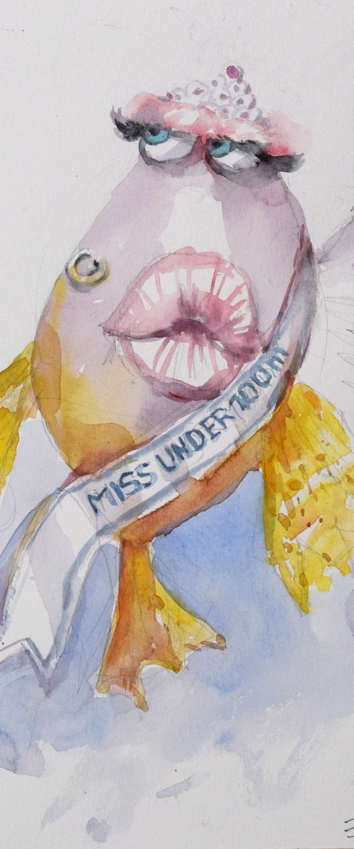 FIsh  ( miss under 100m) by Goran Žigolić Watercolors