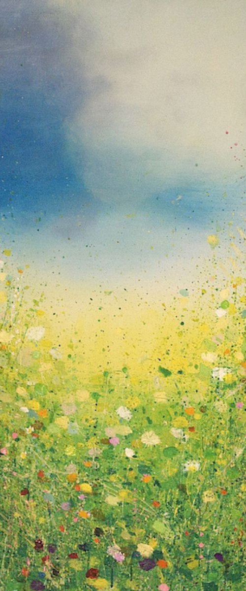 Yellow and Green Landscape by Sandy Dooley