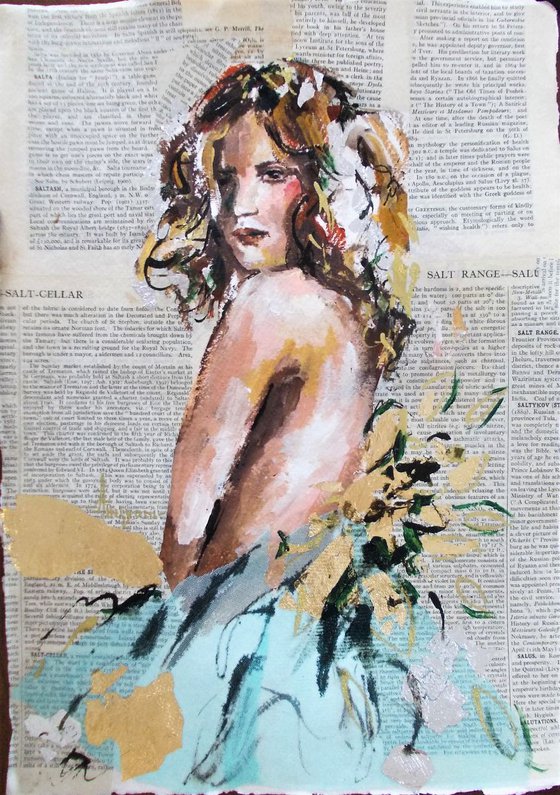 Fairytale -Woman Acrylic-Mixed Media on Paper