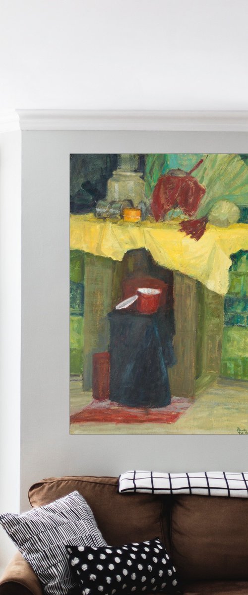 Still Life with a Red Pot by Pamela Rys