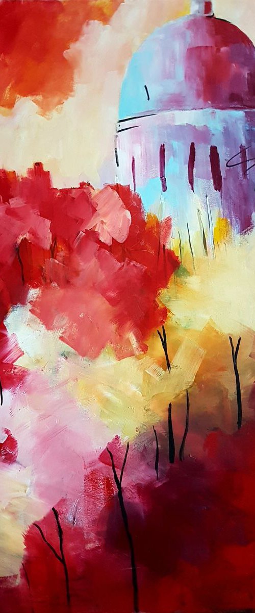 N47 Bright acrylic on canvas 80x120 cm by Lukasz Lepik