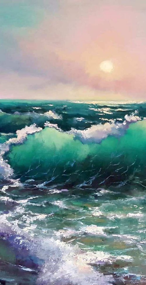 Emerald waves by Olga Egorov