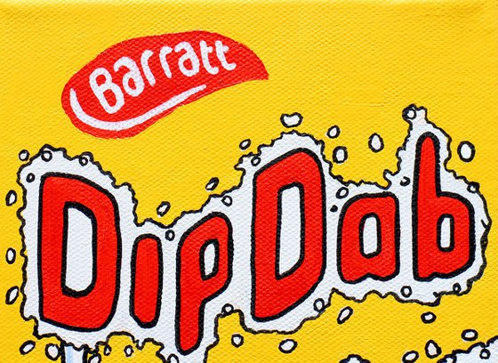'Dip Dab' Retro Sweets Pop Art Painting On Miniature Canvas
