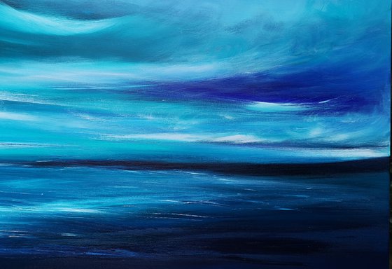 For the Love of Blue I - seascape, emotional, panoramic