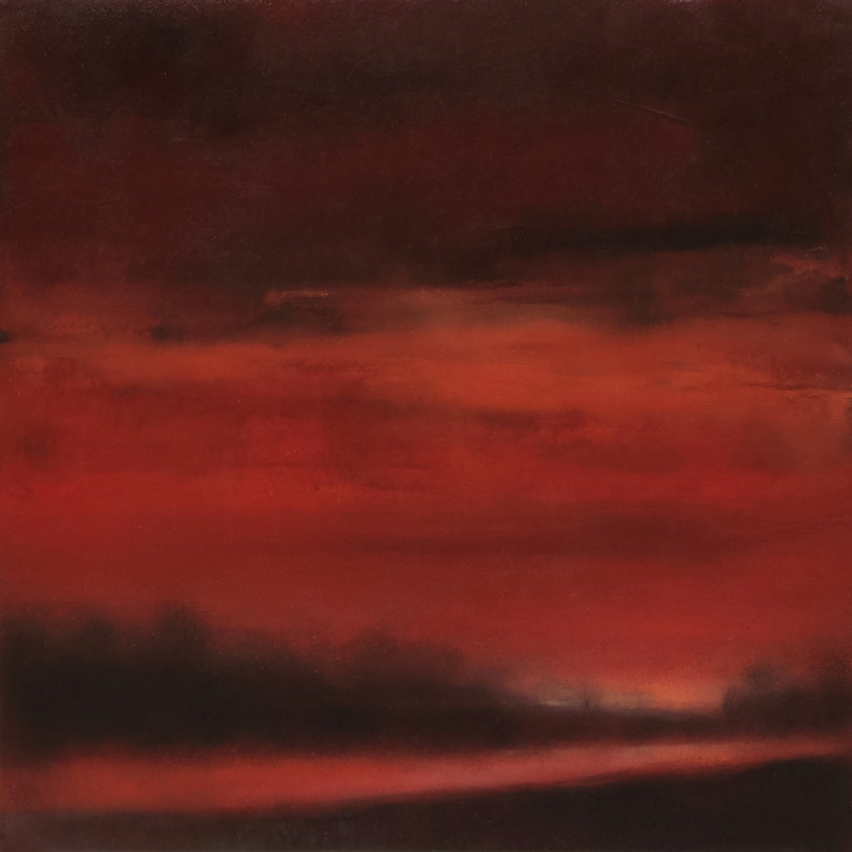 Impressionistic Landscape Oil Painting By Howard Sills, 12 X 12, The Sky