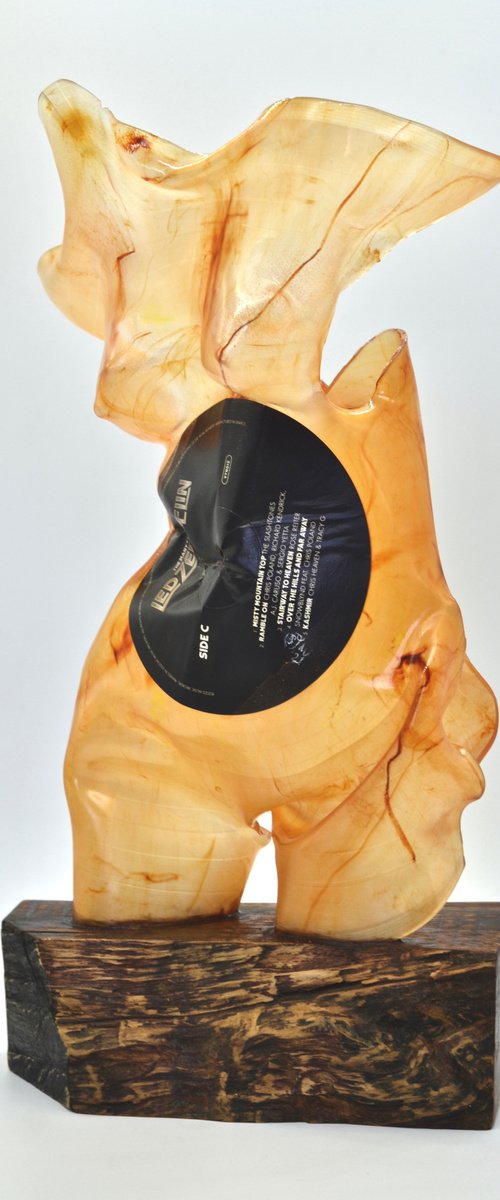 Vinyl Music Record Sculpture - "Theft of Fire (female)" by Seona Mason