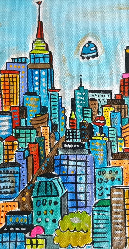 View of New York City in a parallel world.. by Maria Luisa  Azzini