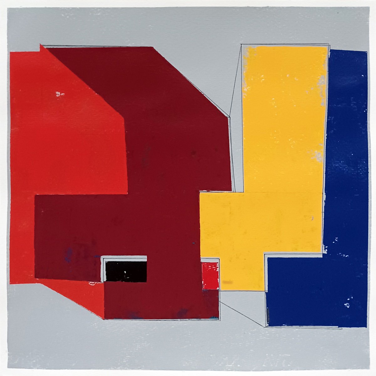 Abstract Acrylic Painting By Luis Medina, 16 X 16", 120C5, Original Artwork