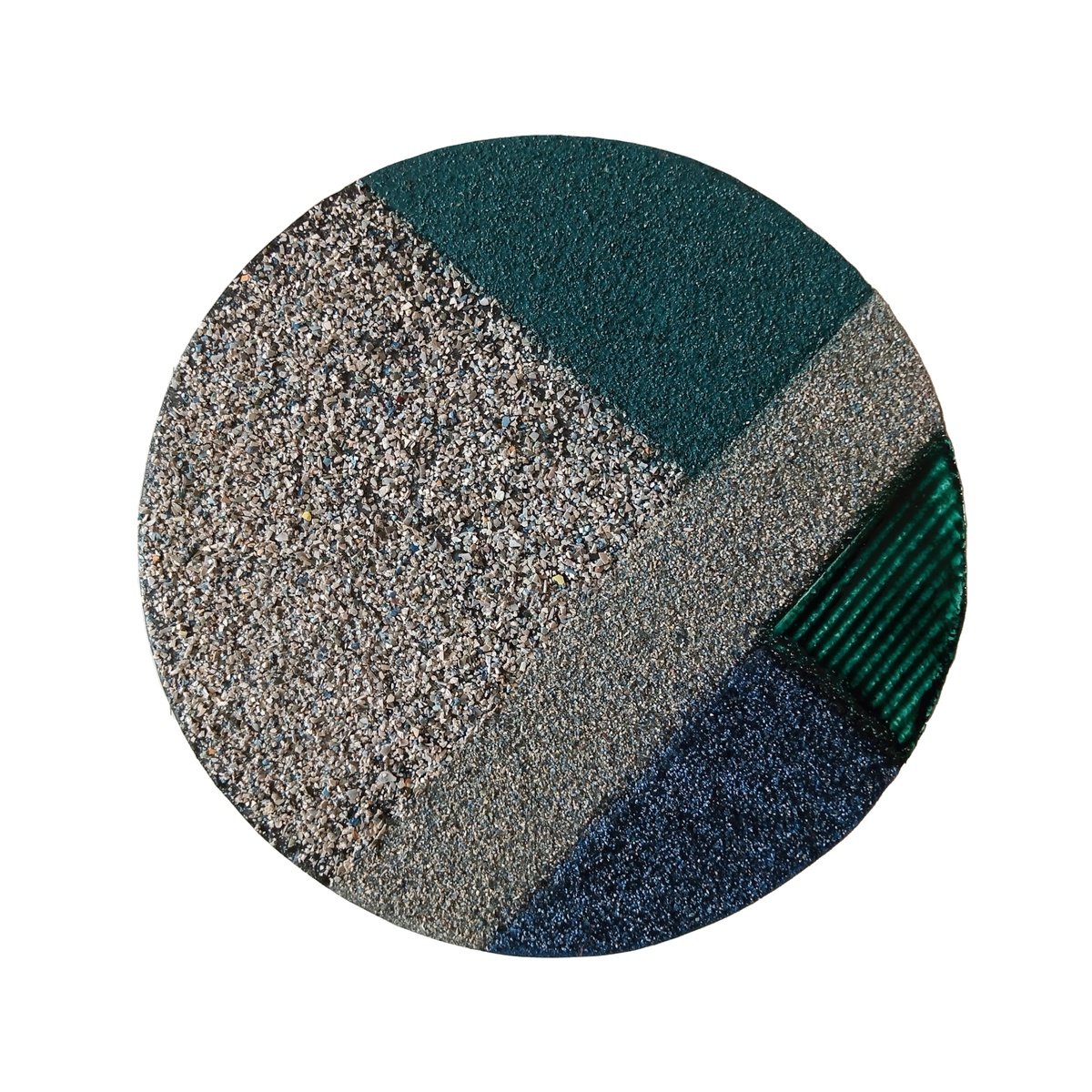 Geometric Abstract Relief By Rossitza Trendafilova, 10 X 10", "Code: Green Iii", Original Artwork