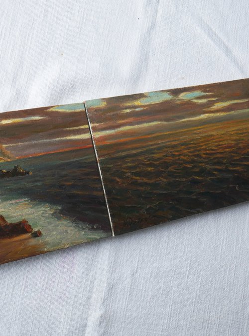 Three Sea Paintings - Seascape triptych by Nikolay Dmitriev