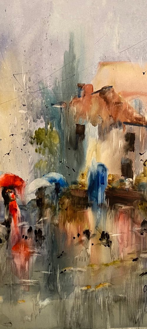 Sold Watercolor “Only love matters...” ” perfect gift by Iulia Carchelan