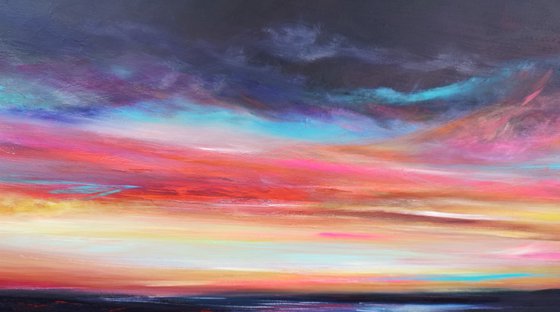 Twilight Blush - seascape, emotional, panoramic