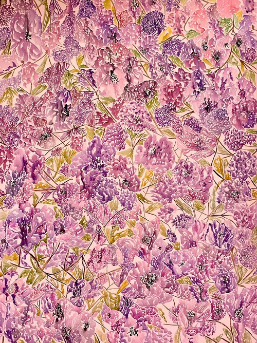 'Water Pink Flowers' by Kathleen Mullaniff