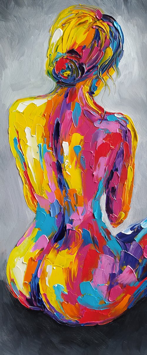 Woman body - nude, erotic, body, woman, woman body, oil painting, gift for him, gift for man, nu by Anastasia Kozorez