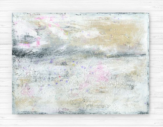 A Tranquil Journey 4 - Textural Abstract Painting by Kathy Morton Stanion