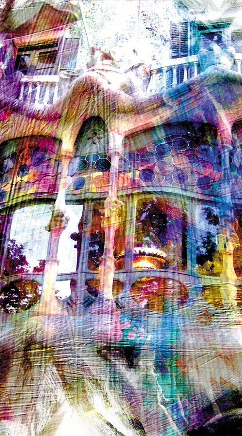 Maromas, Casa Batlló/XL large original artwork by Javier Diaz