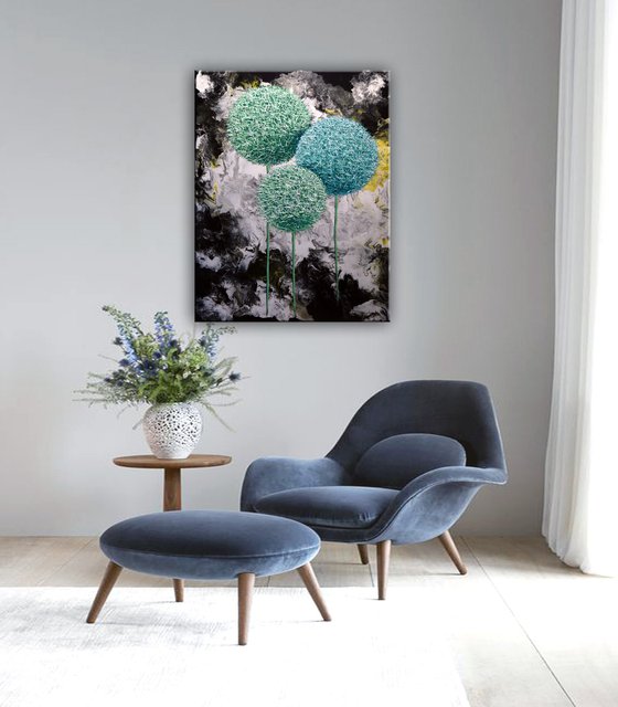 Lollipop - Large Abstract Painting 40" x 30"
