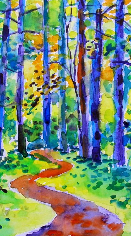 Sunlit forest by Maja Grecic