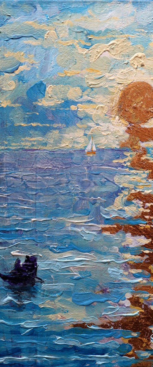 Boats,Sea,Sun by Rakhmet Redzhepov