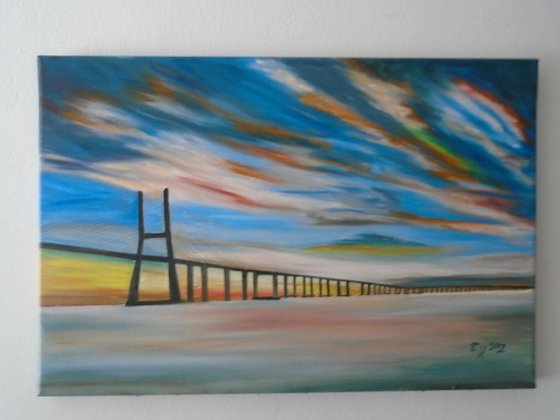Sky over Lisbon Bridge