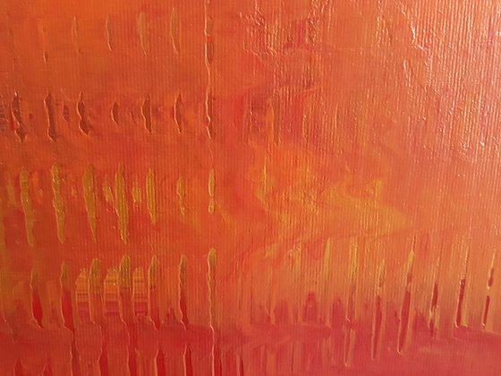 Rays of Life - golden, orange, red abstract