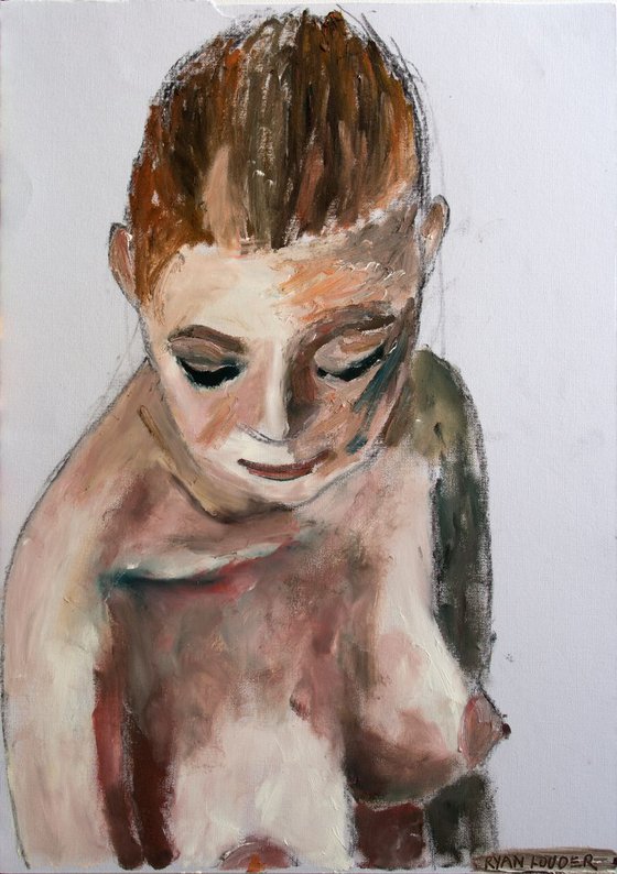 Life Study oil and charcoal on paper 16.5 x 11.7