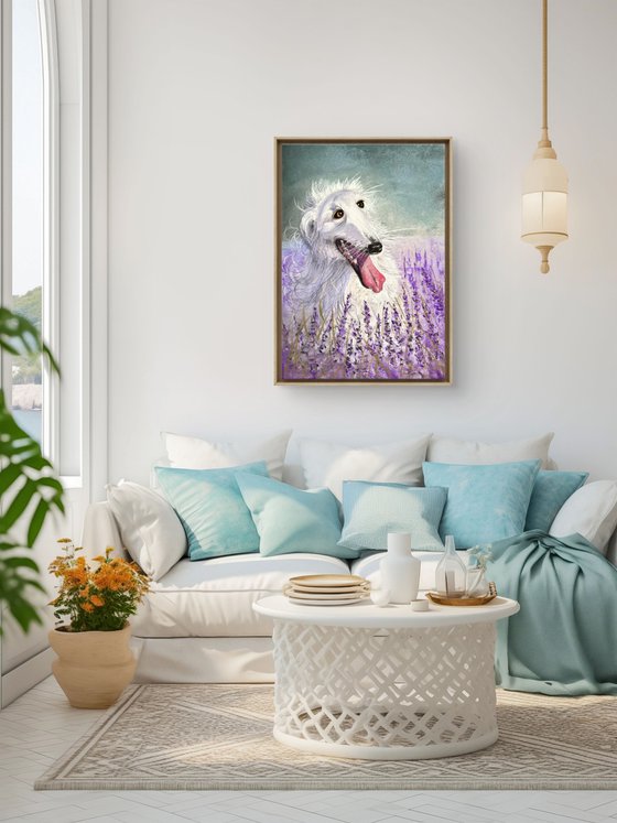 Dog Portrait Lavanda Field