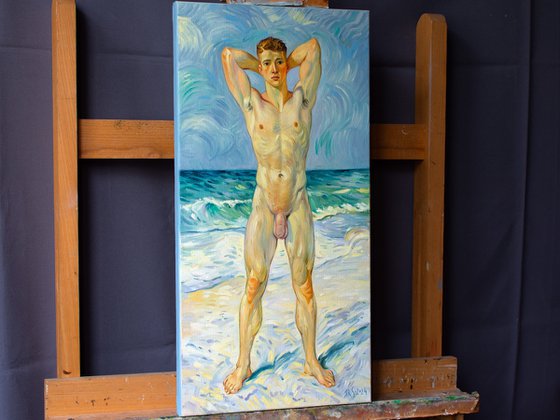 NUDE BOY ON THE BEACH