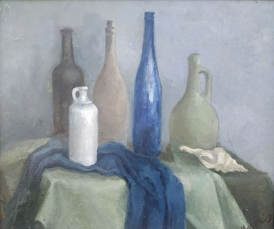 Still life with bottles