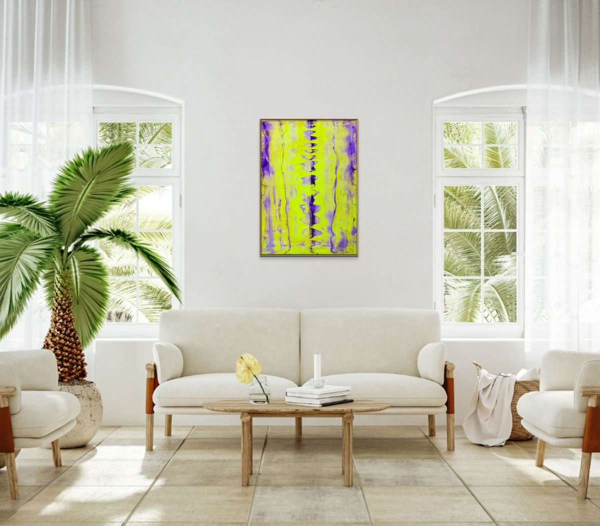 Expressive Abstract Acrylic Painting By Elide Pizzini, 20 X 28, Dreamers Vi, Original Artwork