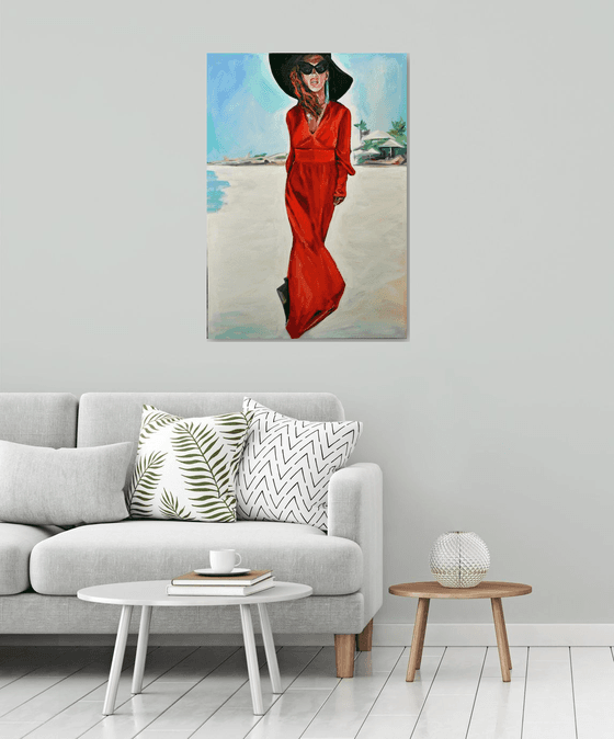 WOMAN IN RED