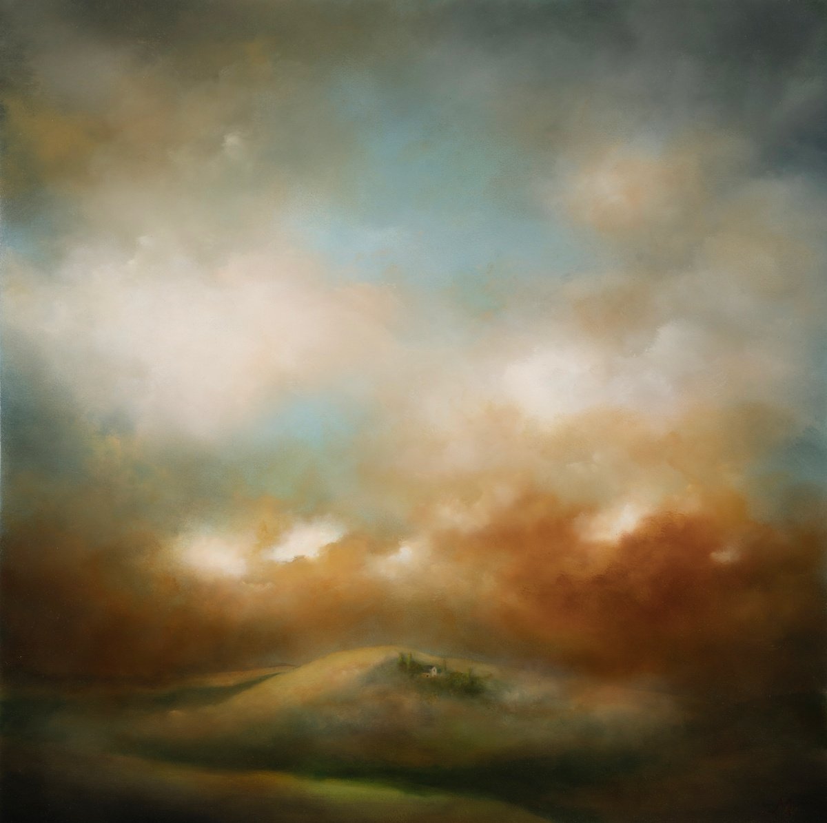 Tuscany Sunset Mist, Italy By Rolf Marriott, 25 X 25, Artwork For Sale On Artfinder