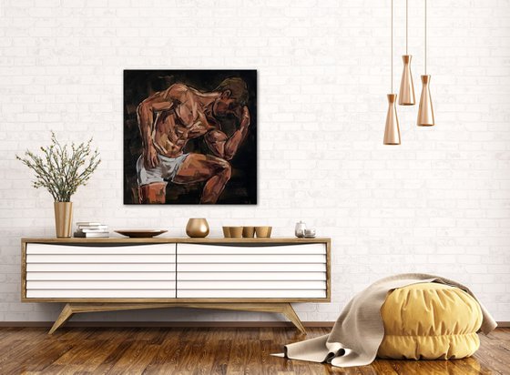 Male nude, naked man, gay painting