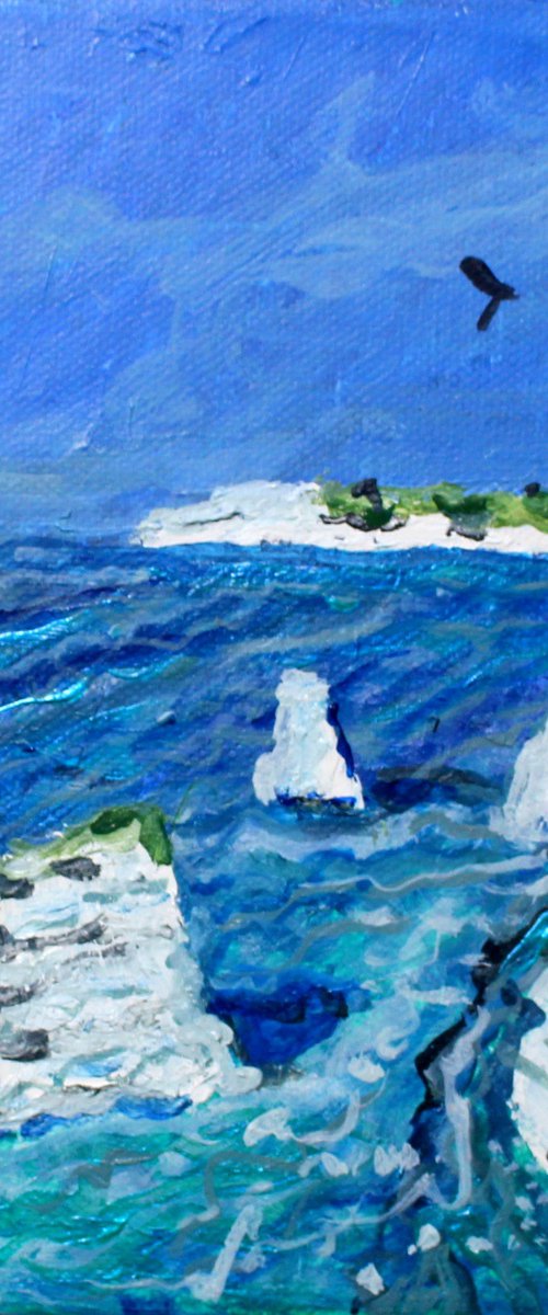 Freshwater Cliffs III (small 20 cm x 20 cm) by Paul J Best